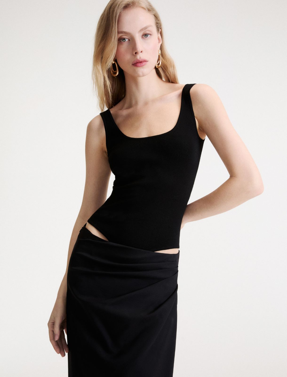 Body ajusté en maille - NOIR - Marella - 4