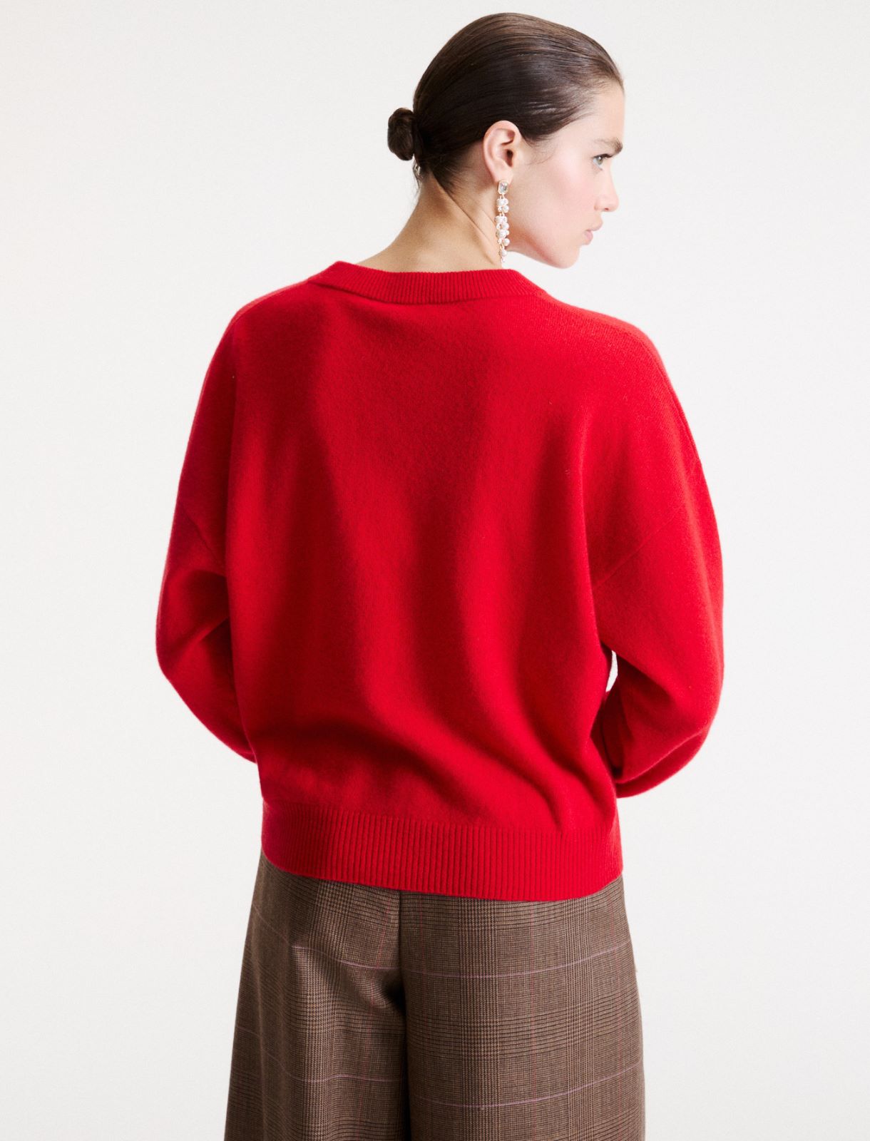 V neck jumper - RED - Marella - 3