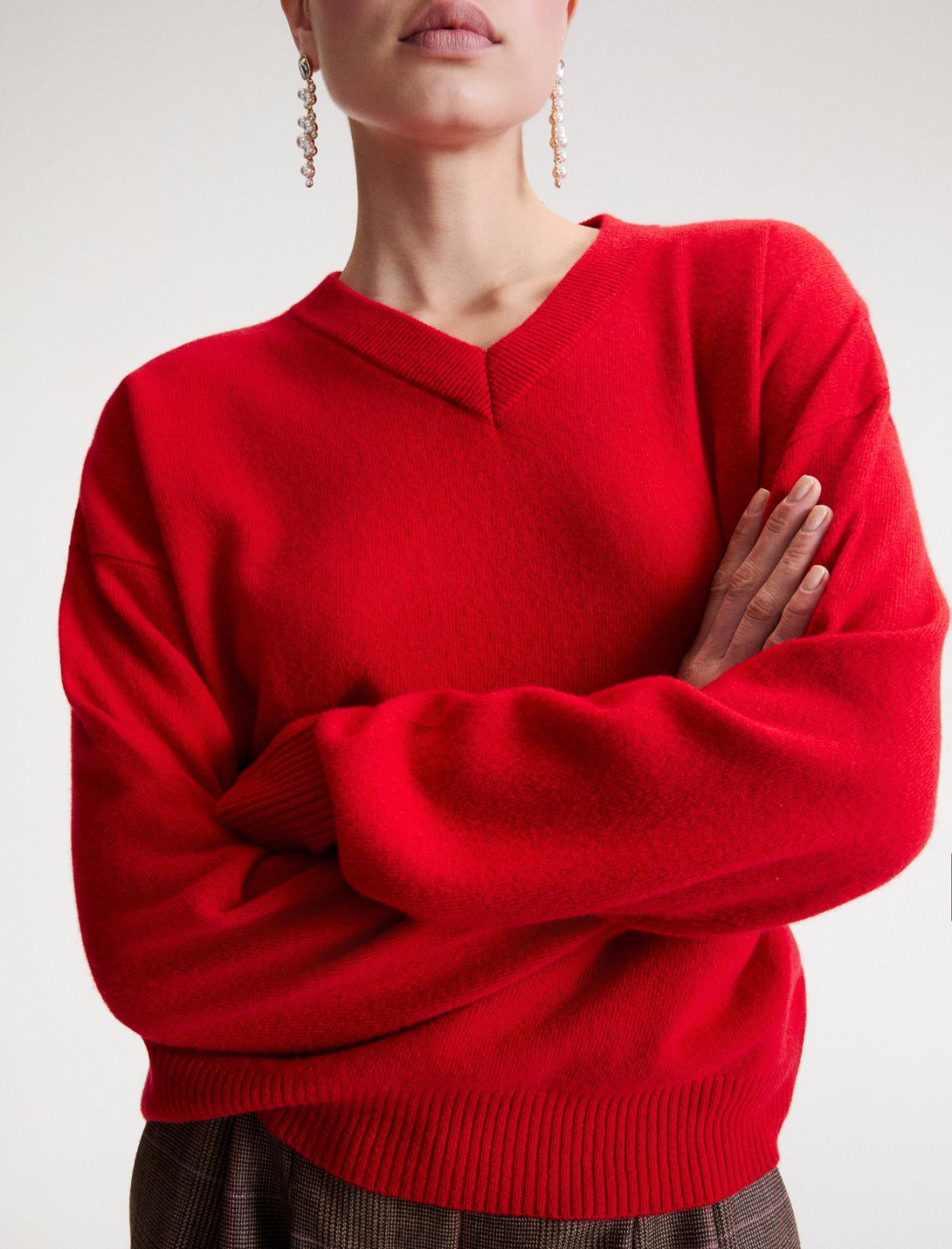 V neck jumper - RED - Marella - 5