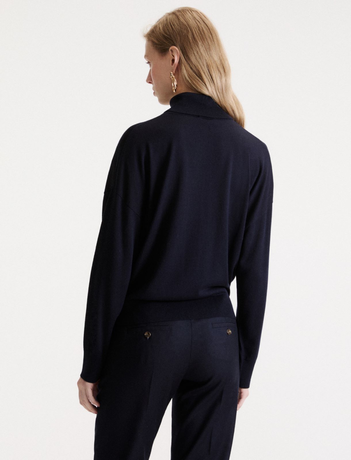 Weicher Rollkragenpullover aus Lyocell - BLAU - Marella - 3