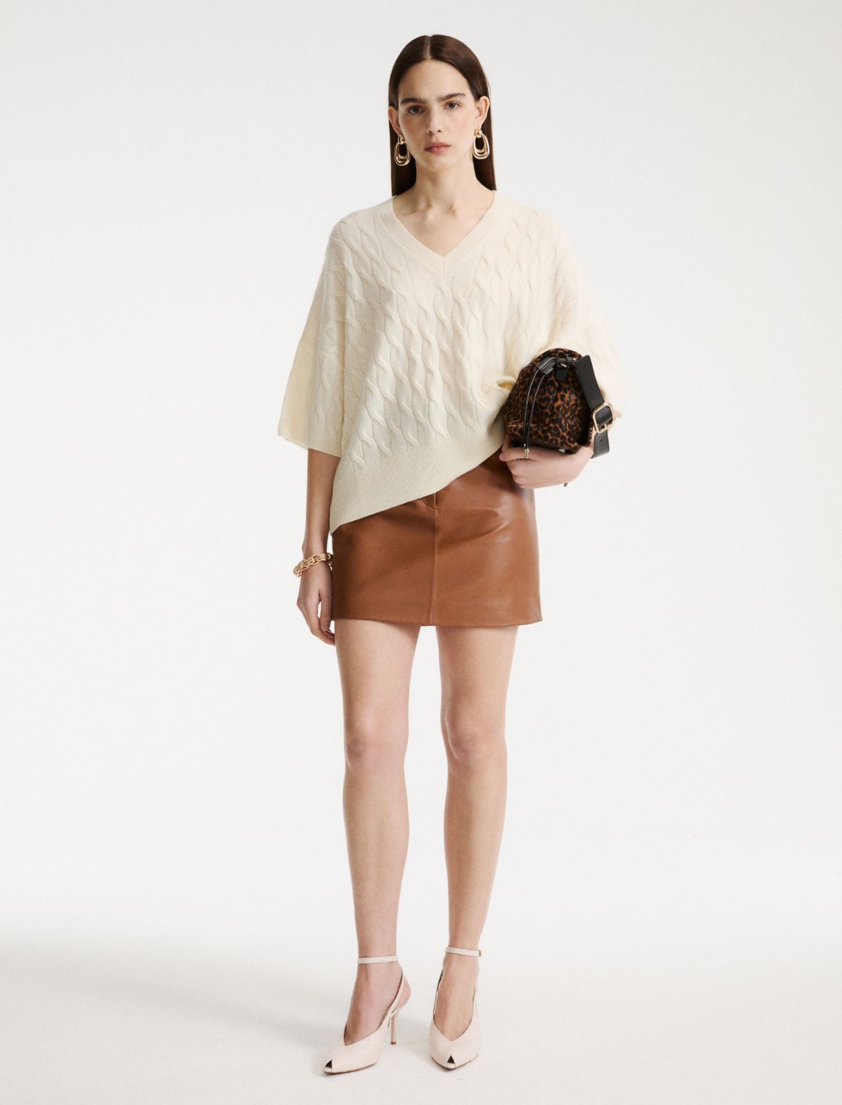 Oversized wool and cashmere jumper - CREAM - Marella - 2