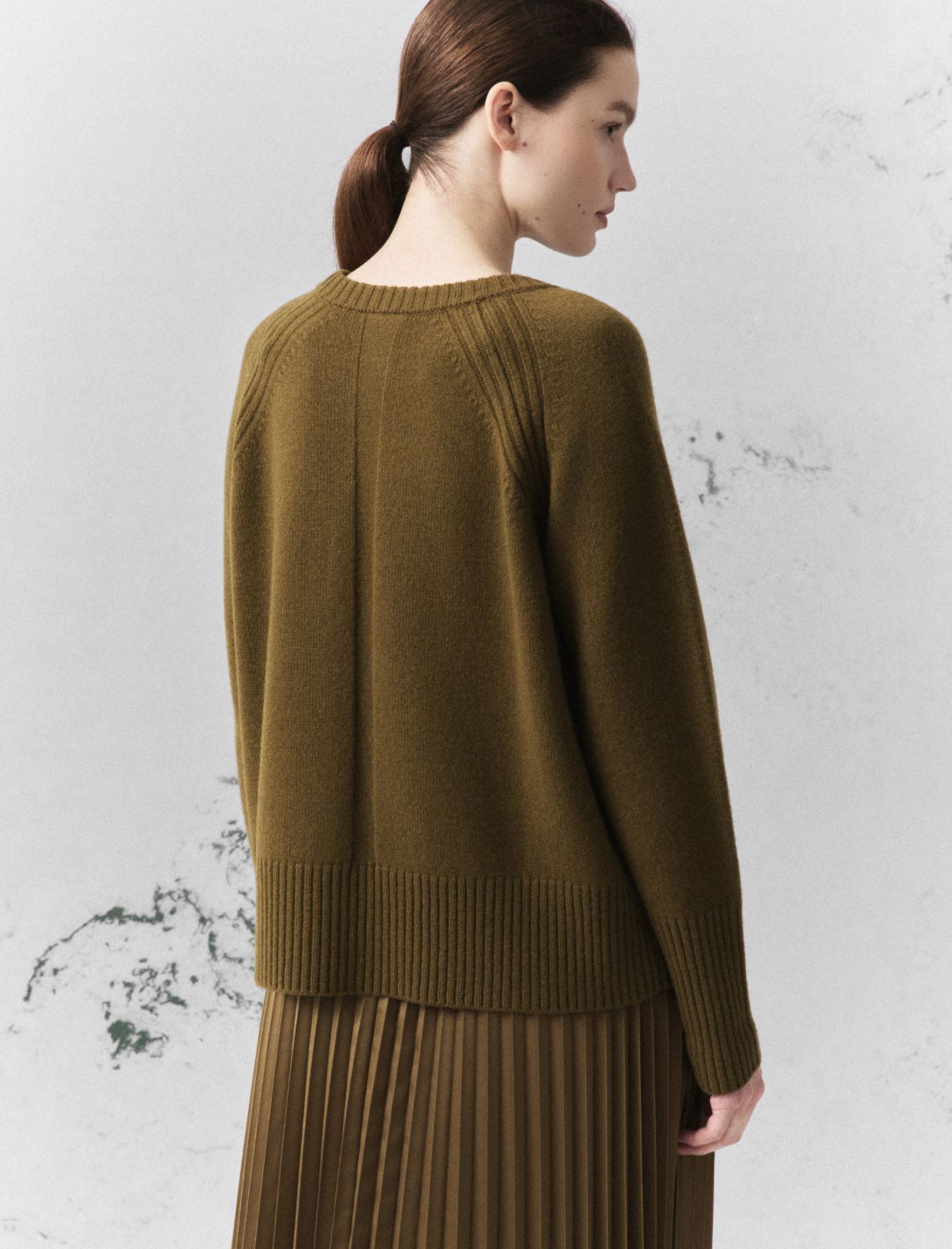 Maglia in pura lana - VERDE OLIO - Marella - 3