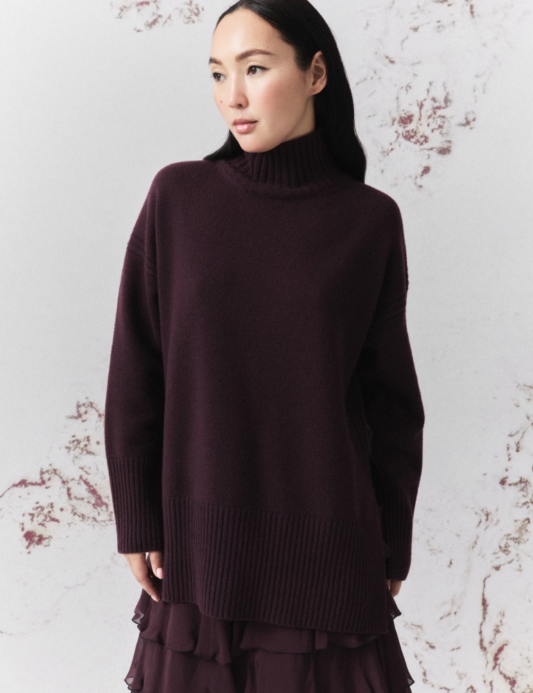 Pure Wool Mock-Polo-Neck Jumper - Marella