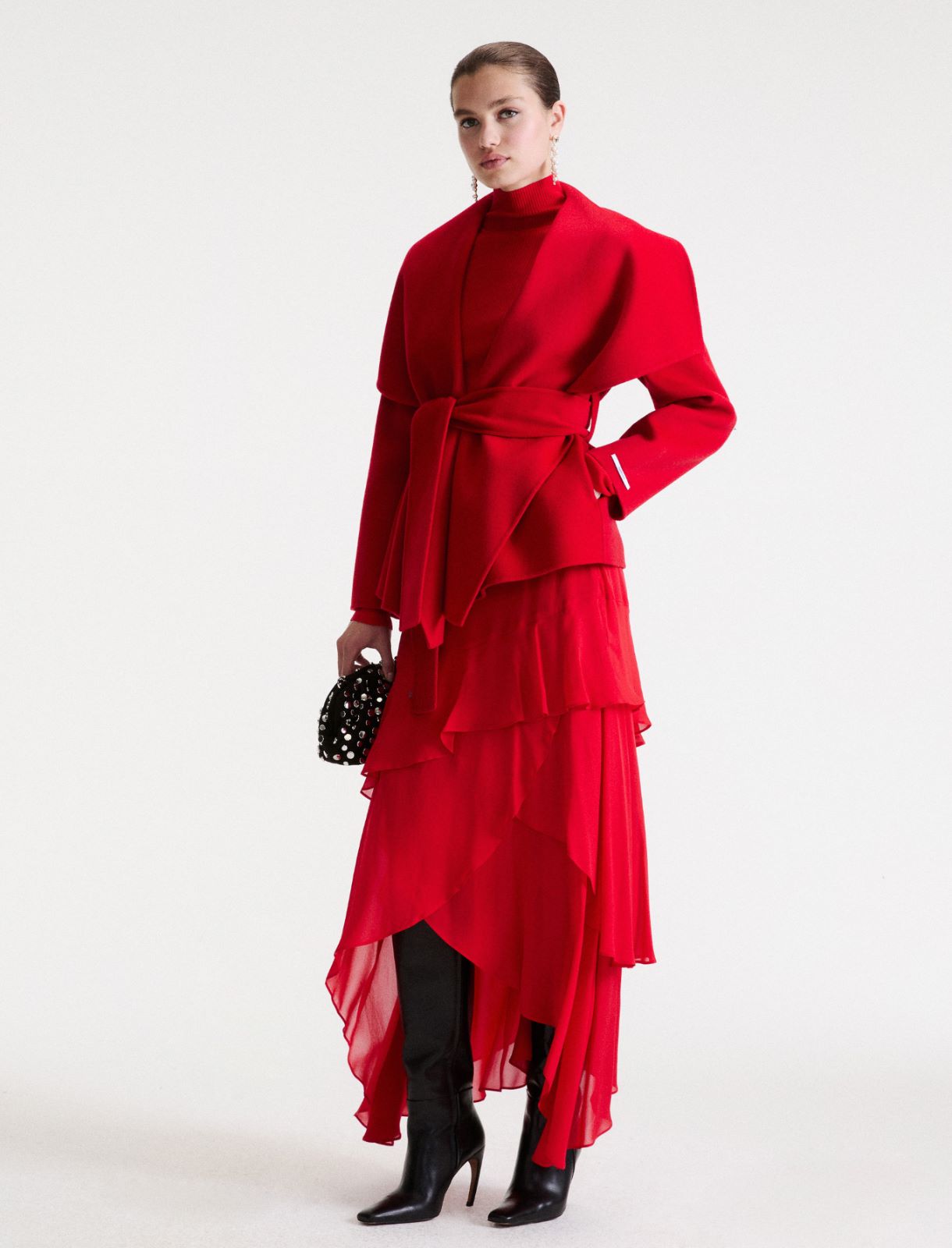 Slim-fit polo-neck jumper - RED - Marella - 2