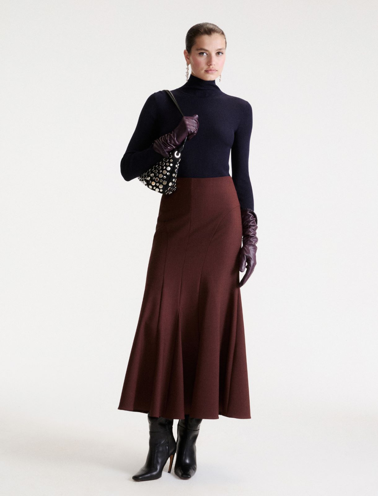 Slim-fit polo-neck jumper - NAVY - Marella - 2