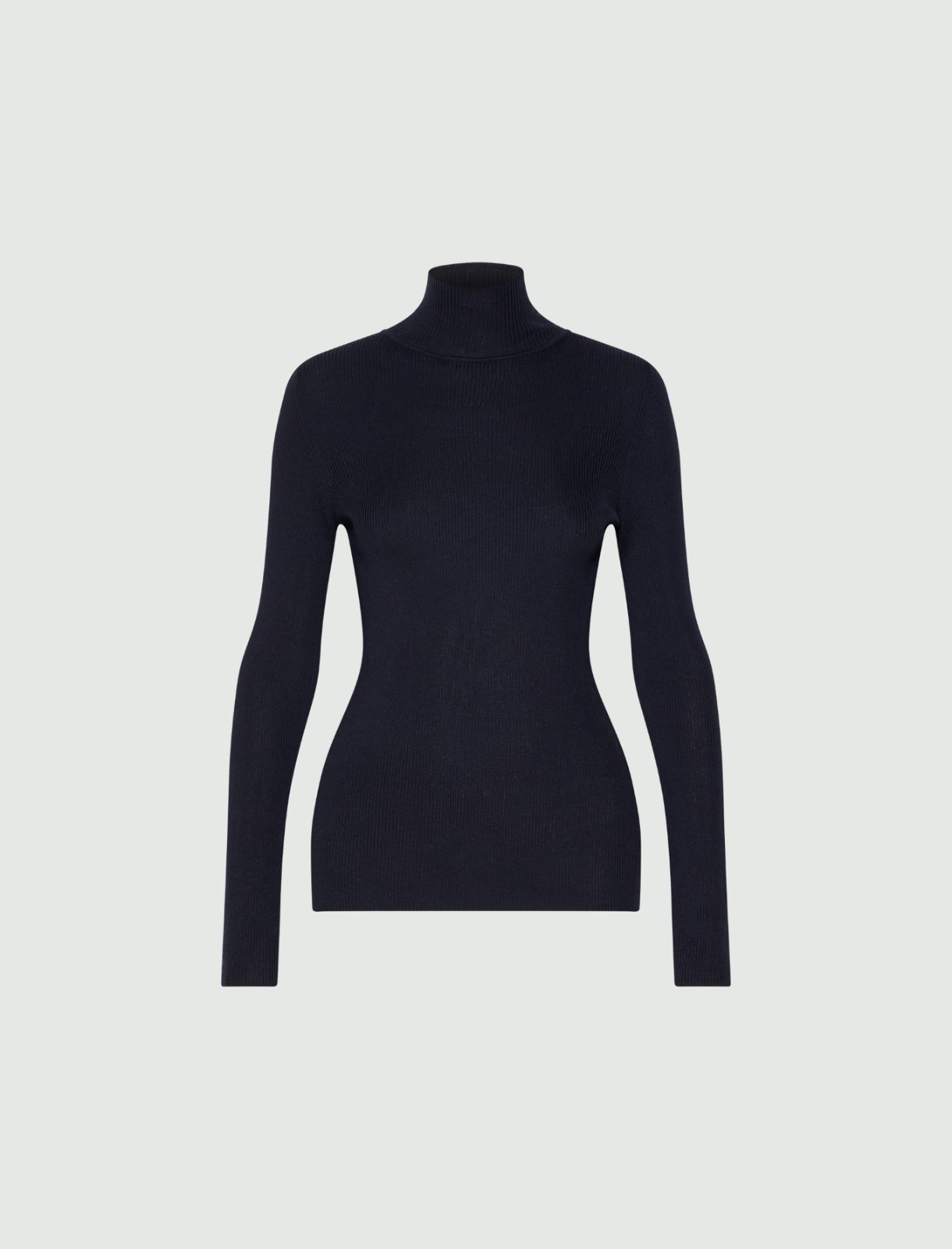 Slim-fit polo-neck jumper - NAVY - Marella