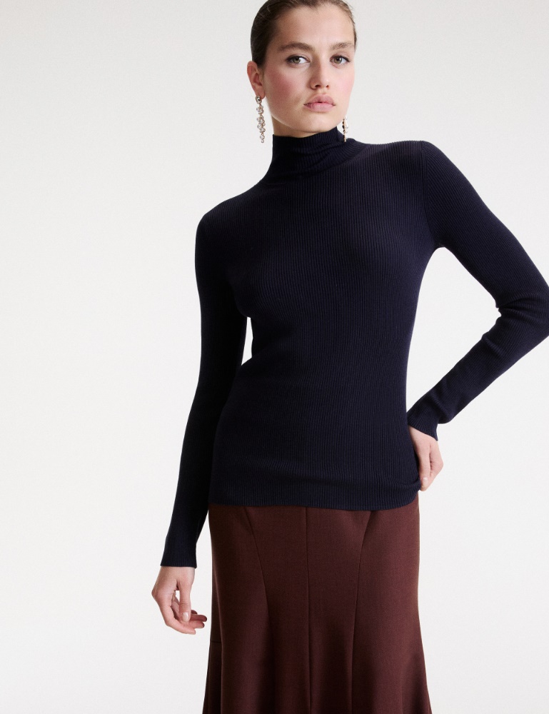 Slim-fit polo-neck jumper - Marella