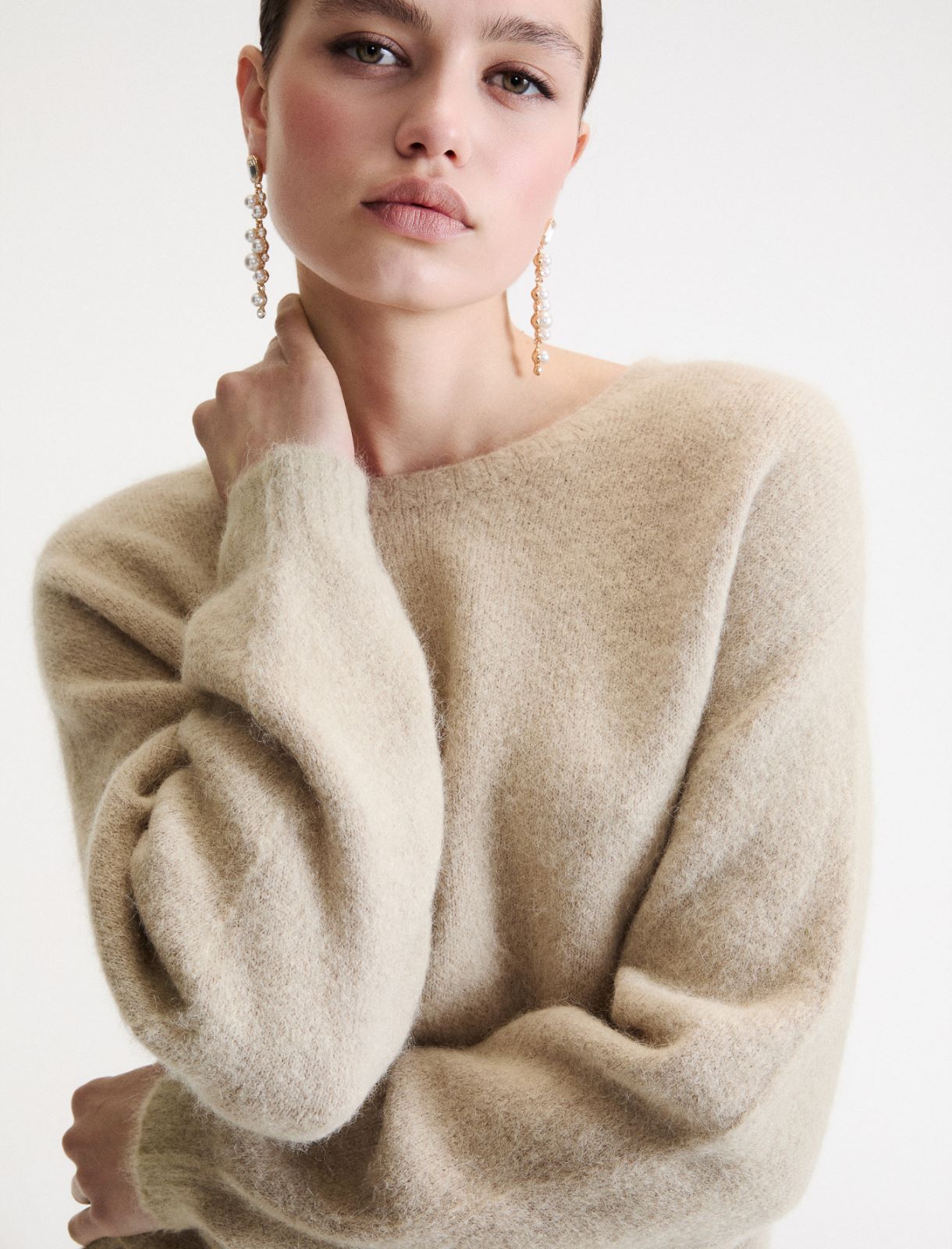 Suri alpaca crew-neck jumper - OREGANO - Marella - 5