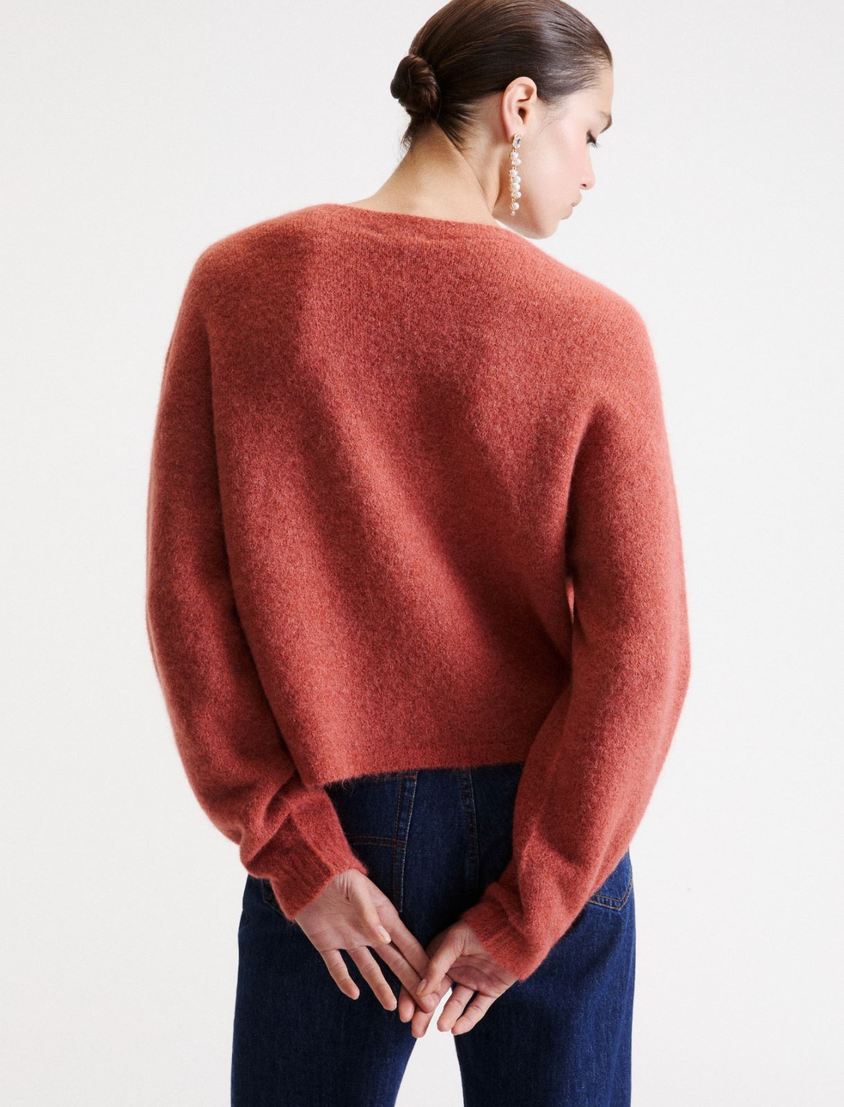 Suri alpaca crew-neck jumper - TERRA COTTA - Marella - 3