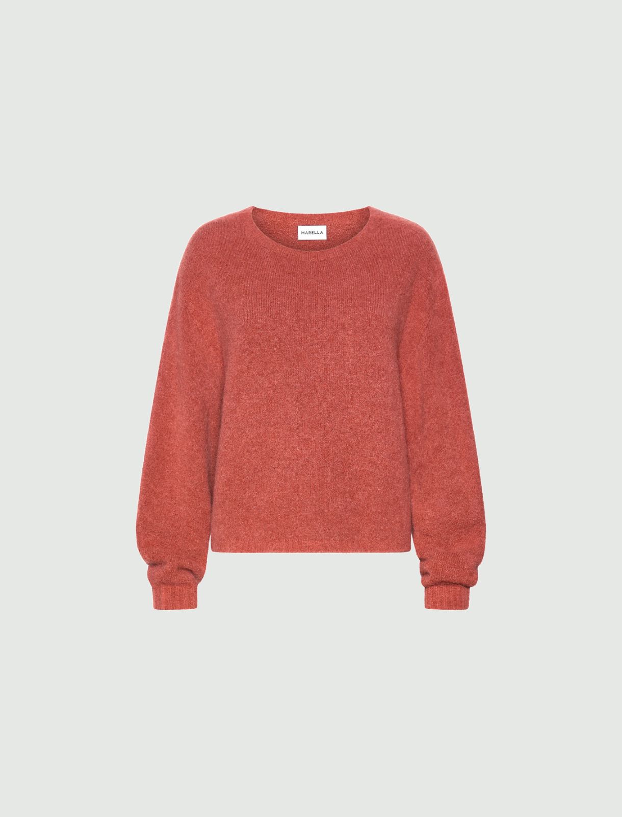 Suri alpaca crew-neck jumper - TERRA COTTA - Marella