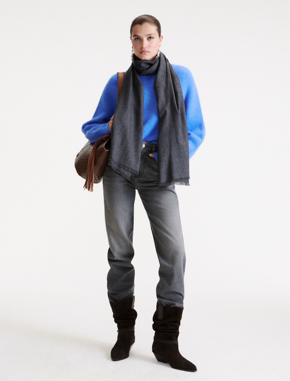 Suri alpaca crew-neck jumper - PERIWINKLE BLUE - Marella - 2