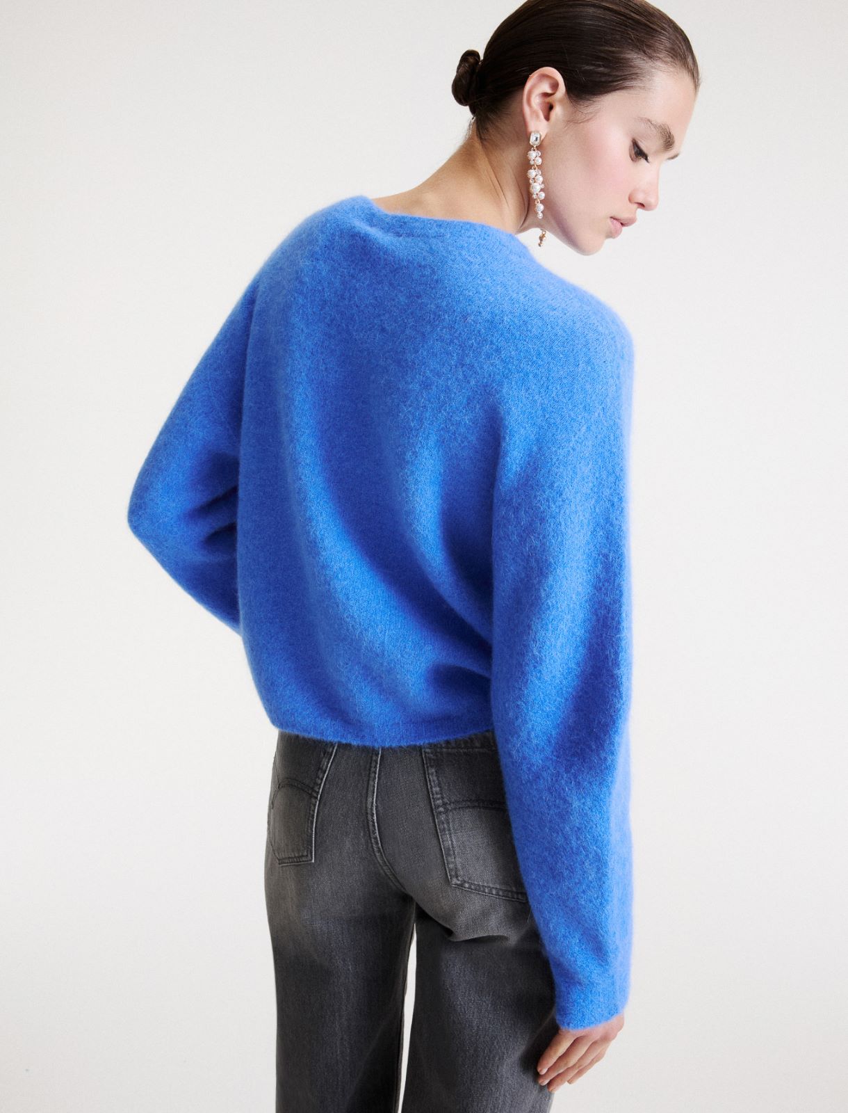Suri alpaca crew-neck jumper - PERIWINKLE BLUE - Marella - 3