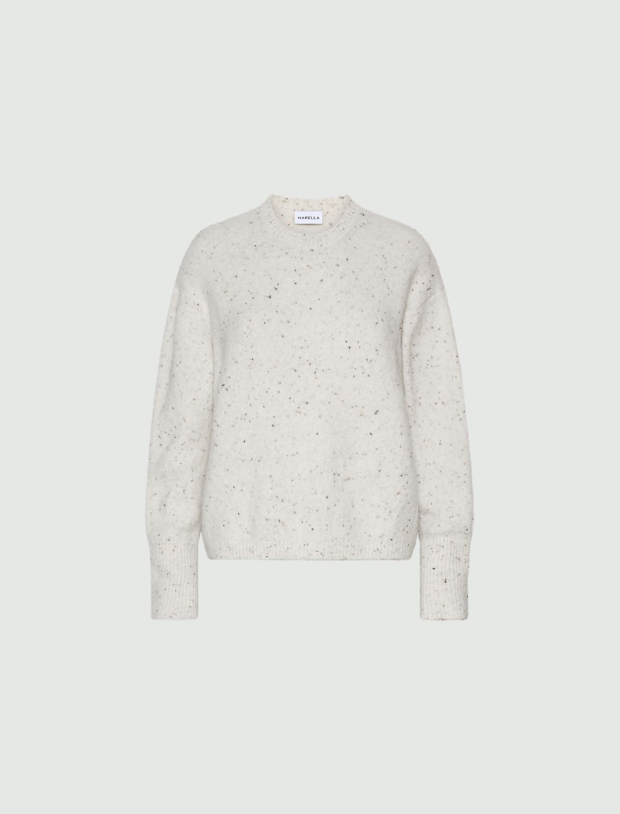 Alpaca crew-neck jumper - WHITE - Marella
