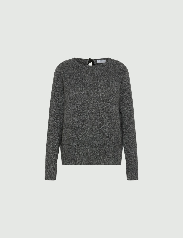 Soft wool and cashmere jumper with a silk sash - Marella