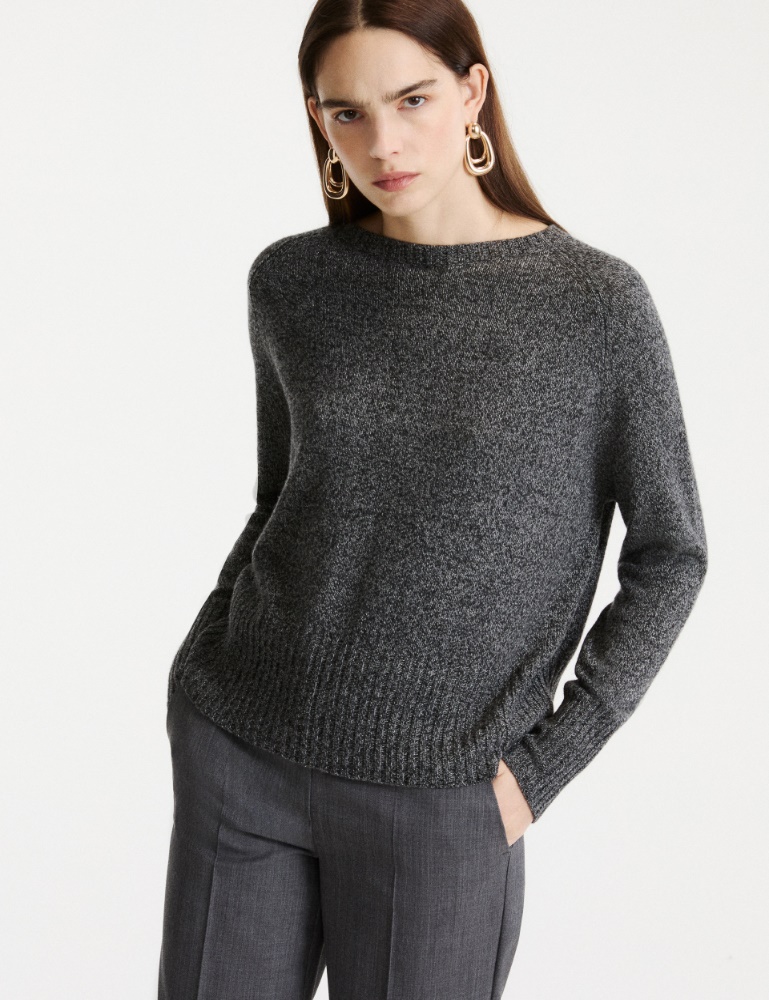 Soft wool and cashmere jumper with a silk sash - Marella