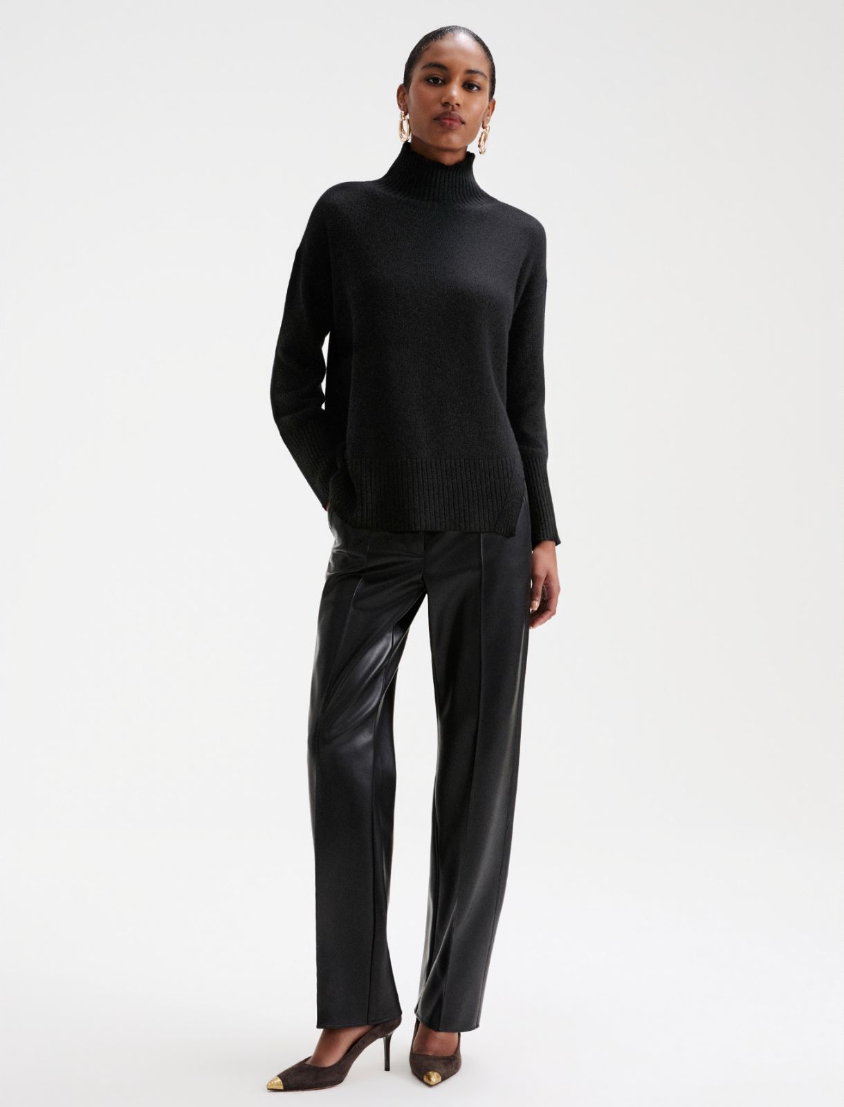 Sweter z mieszanki kaszmiru - CZARNY - Marella - 2