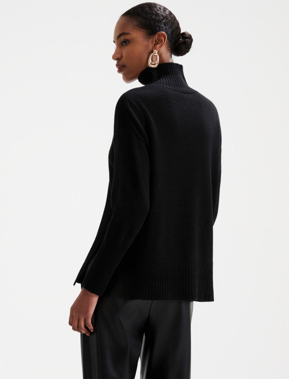 Sweter z mieszanki kaszmiru - CZARNY - Marella - 3