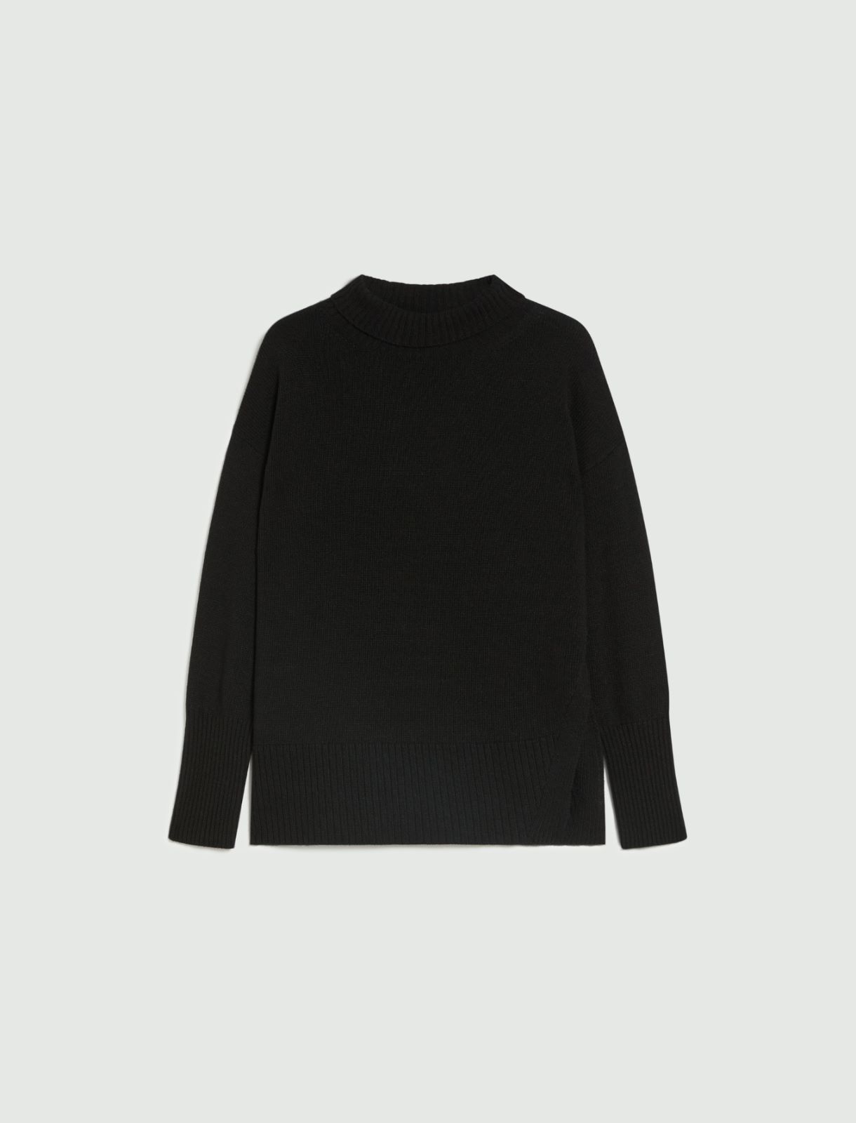 Sweter z mieszanki kaszmiru - CZARNY - Marella