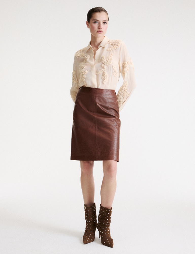 Leather pencil skirt - Marella