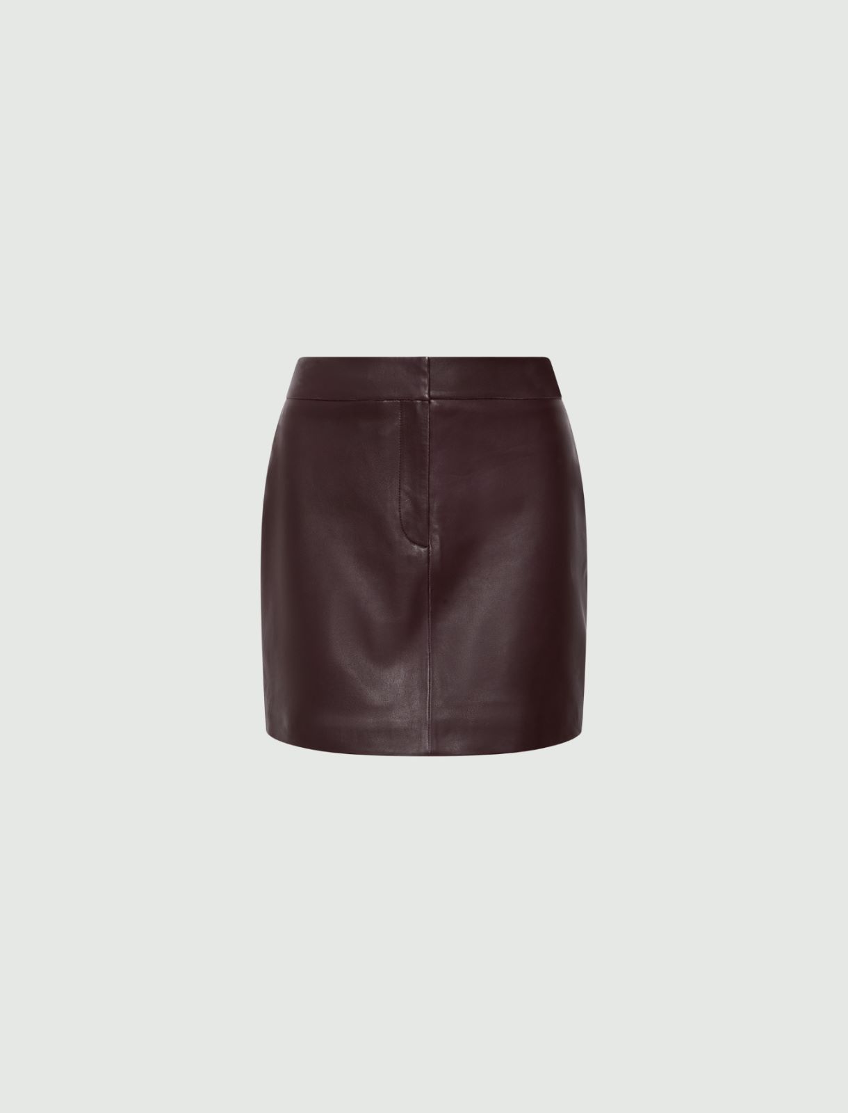 Leather mini skirt - BORDEAUX - Marella