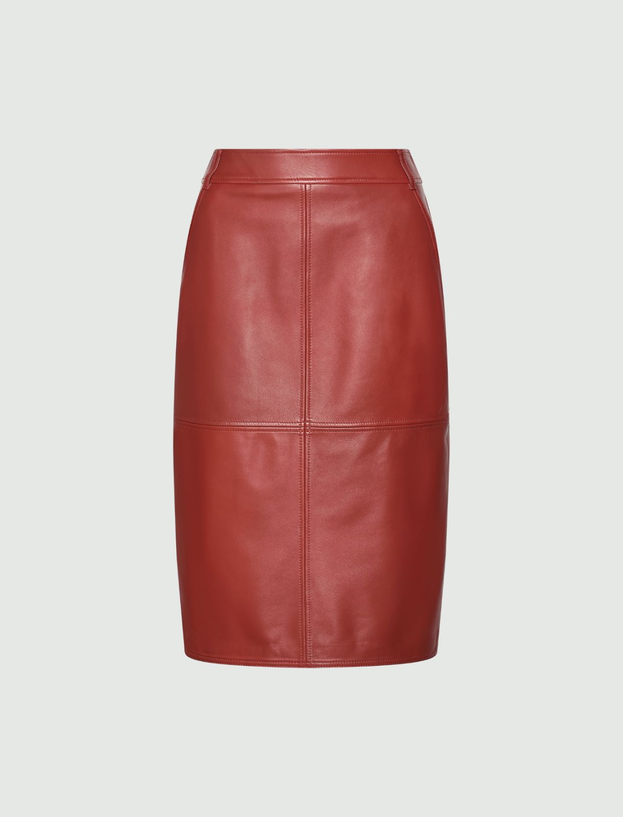 Nappa leather pencil skirt - RED - Marella