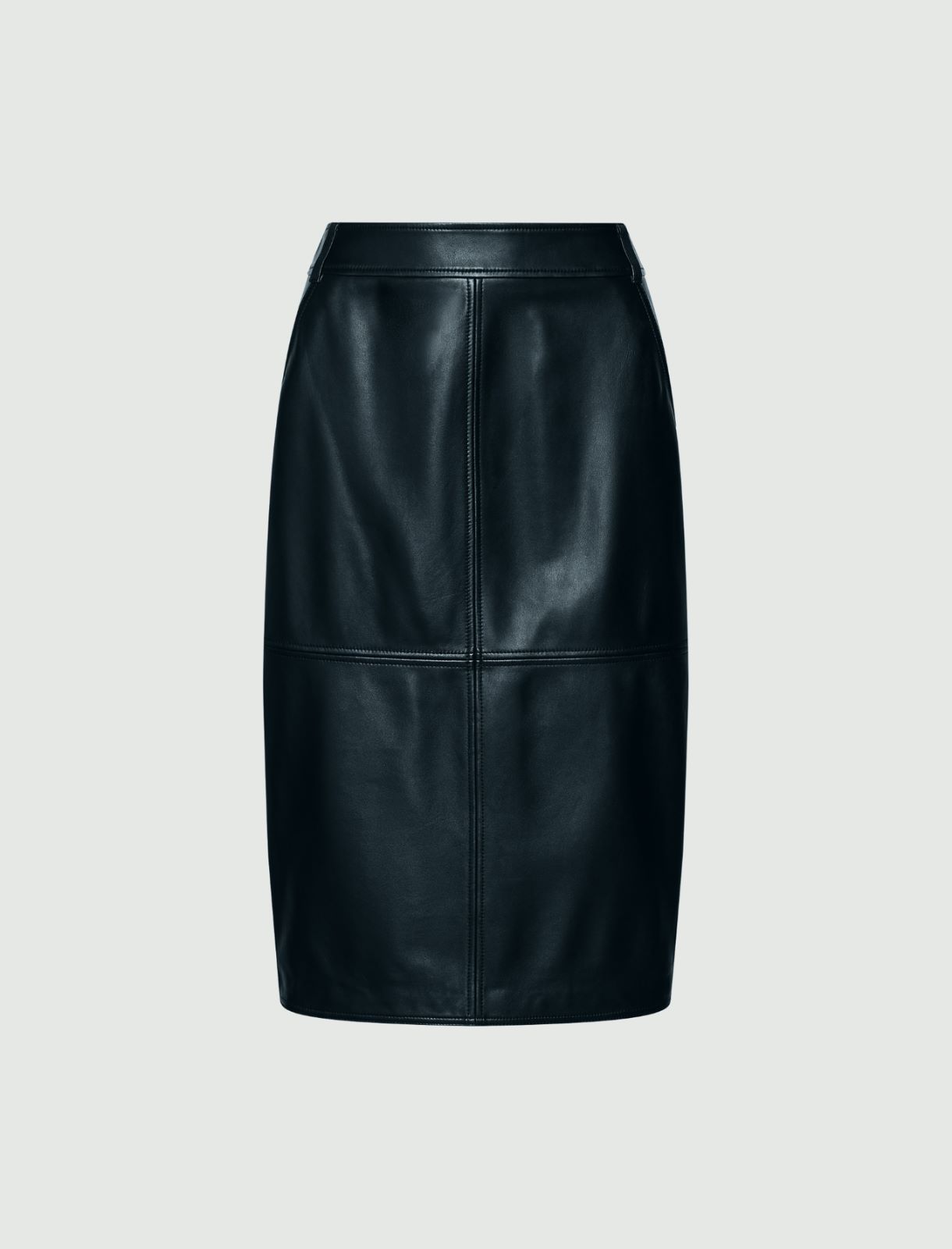 Nappa leather pencil skirt - BLACK - Marella