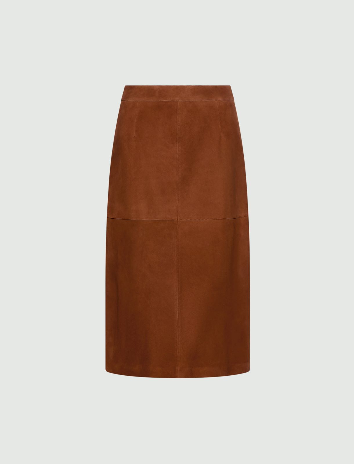 Suede pencil skirt - COGNAC - Marella