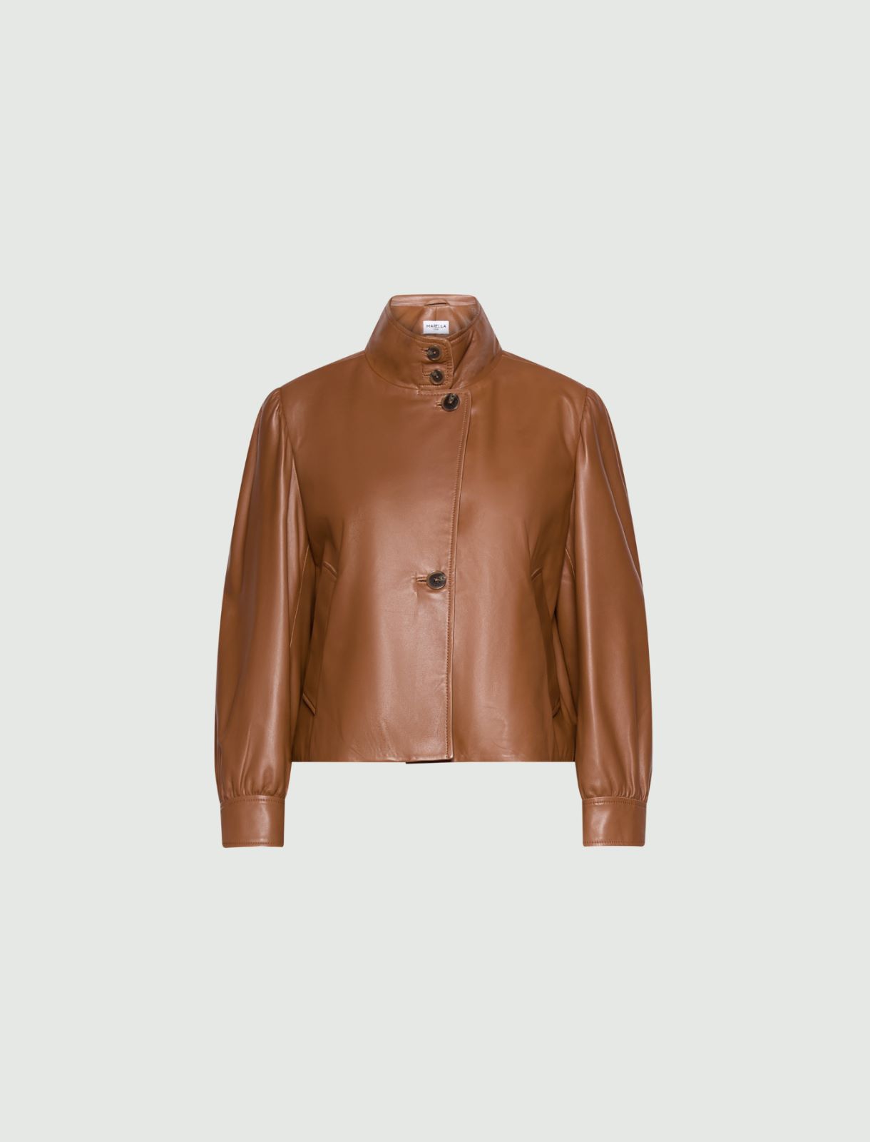 Blouson en cuir - TABAC - Marella
