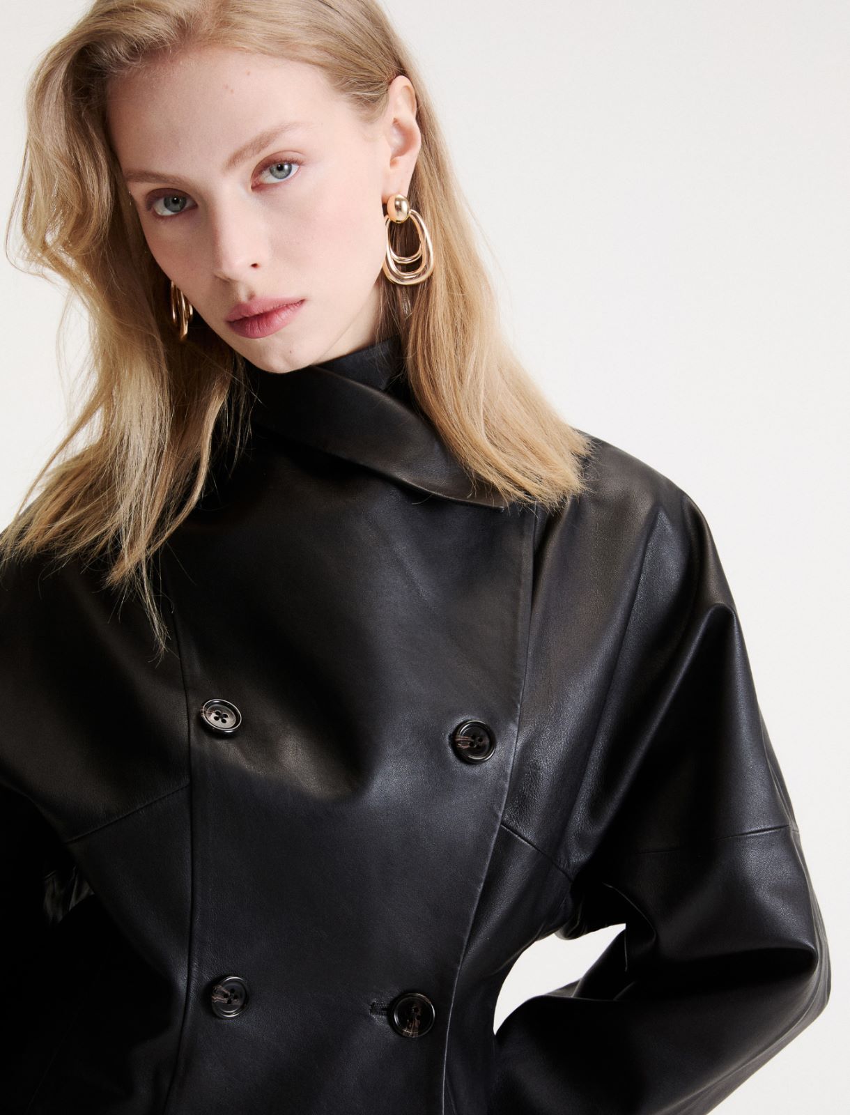 Nappa leather jacket - BLACK - Marella - 4