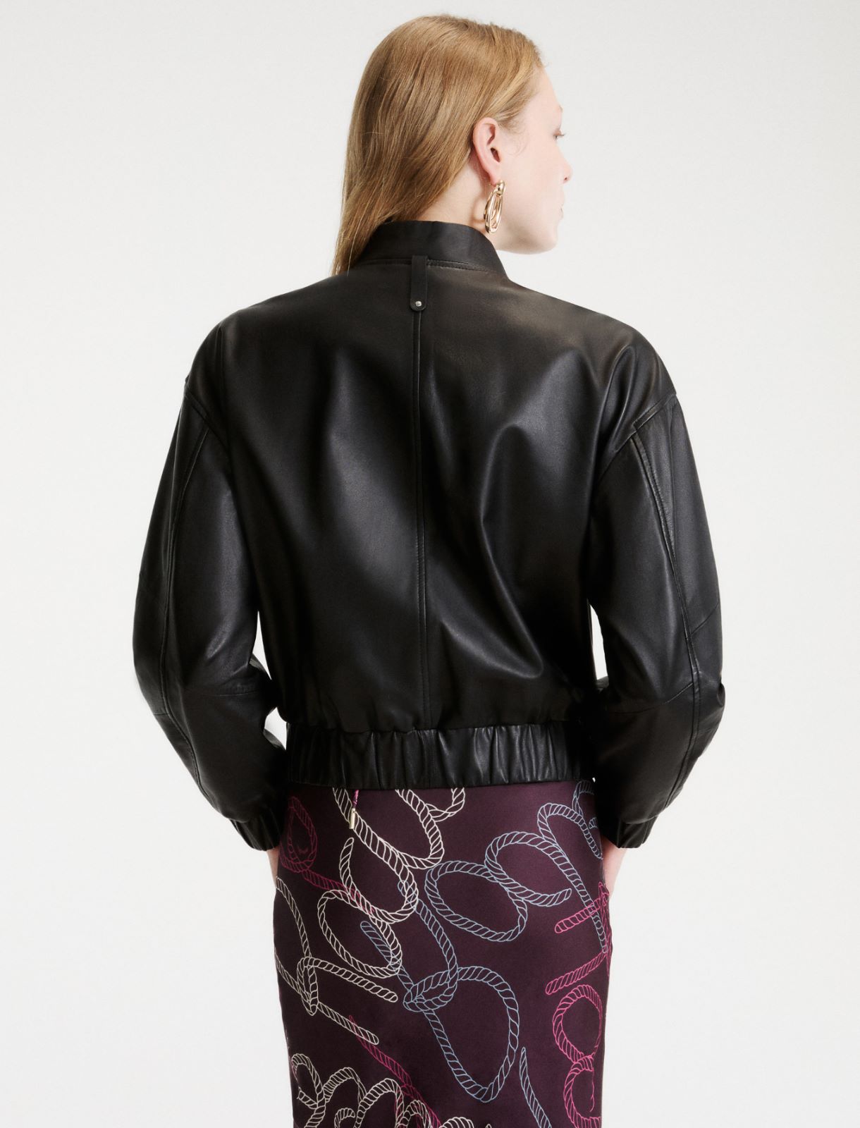 Leather blouson - BLACK - Marella - 3