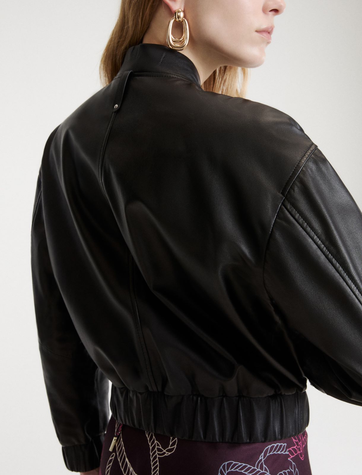 Leather blouson - BLACK - Marella - 5