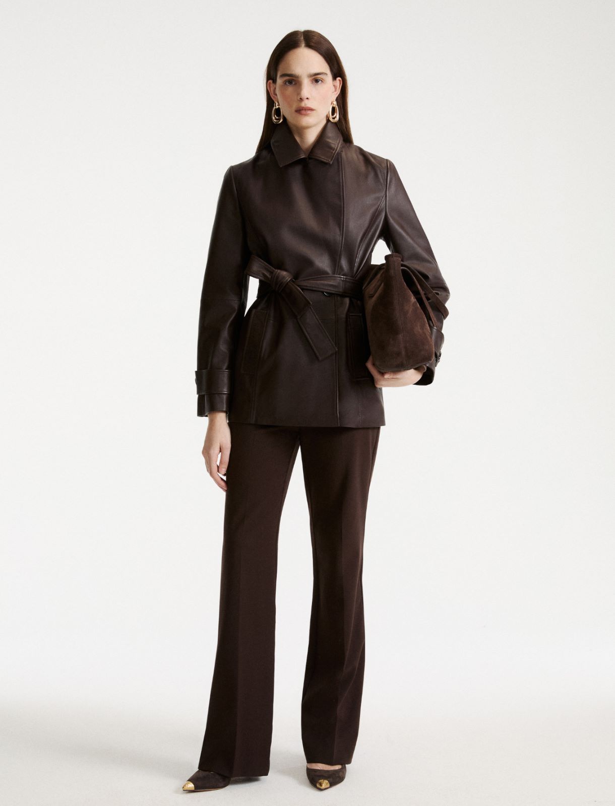 Trench-coat en nappa - BRUN - Marella - 2