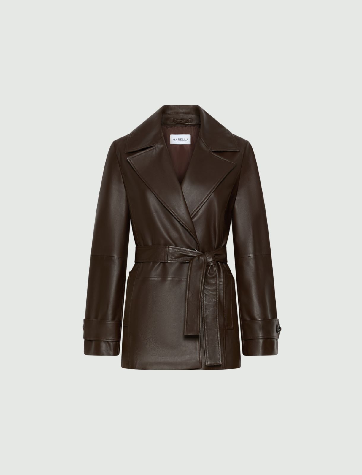 Trench-coat en nappa - BRUN - Marella