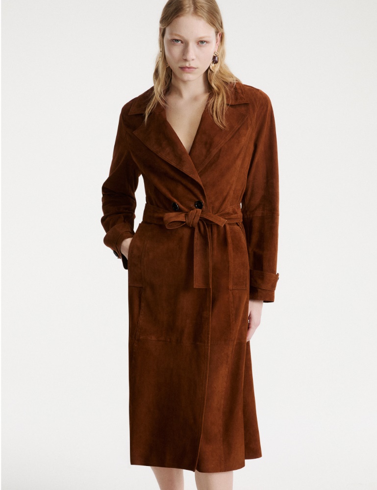 Suede trench coat - Marella