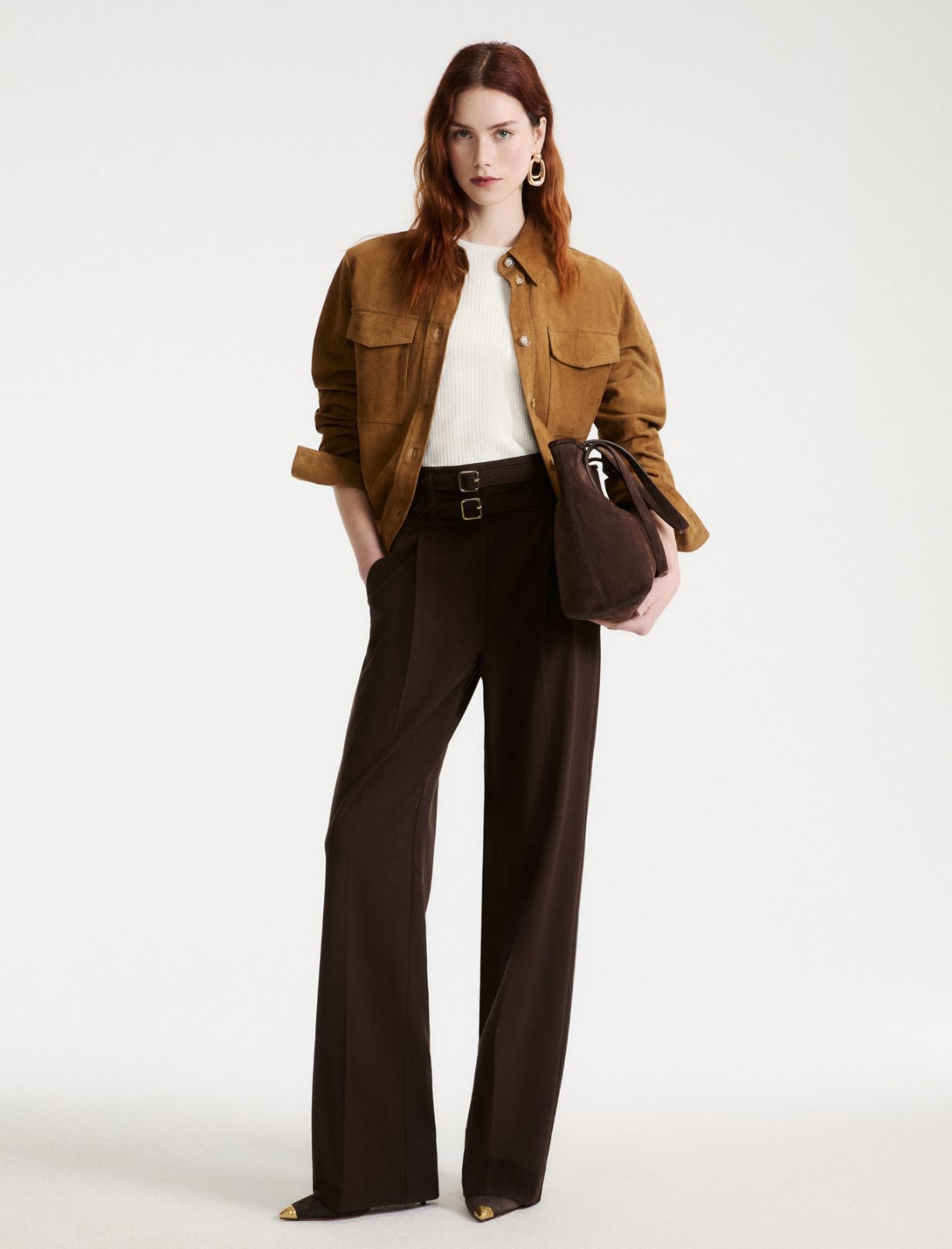 Suede shirt - OCHRE - Marella - 2