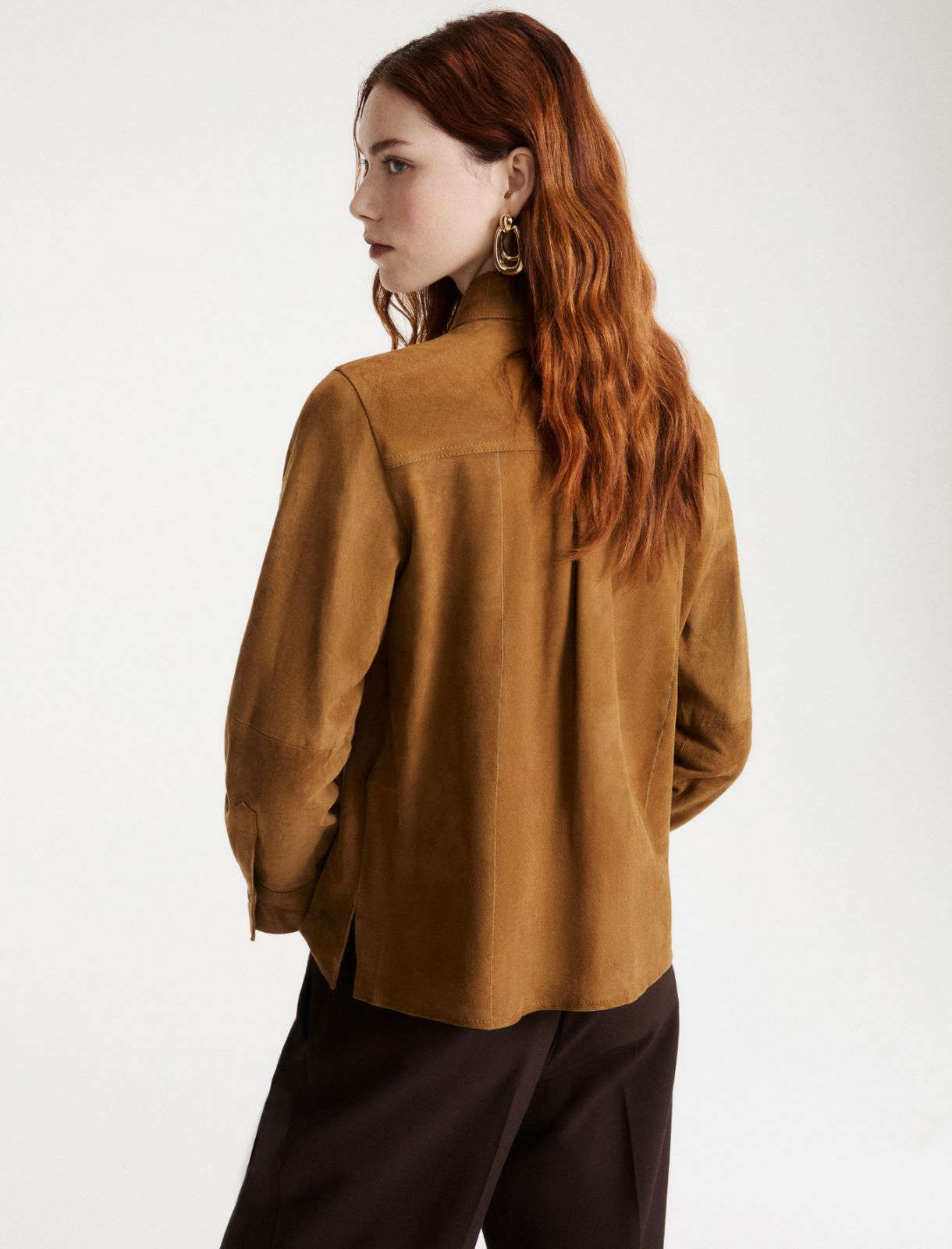 Suede shirt - OCHRE - Marella - 3