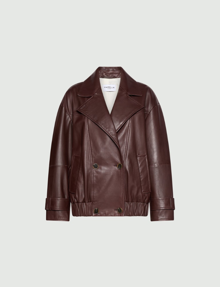 Leather pea coat - Marella