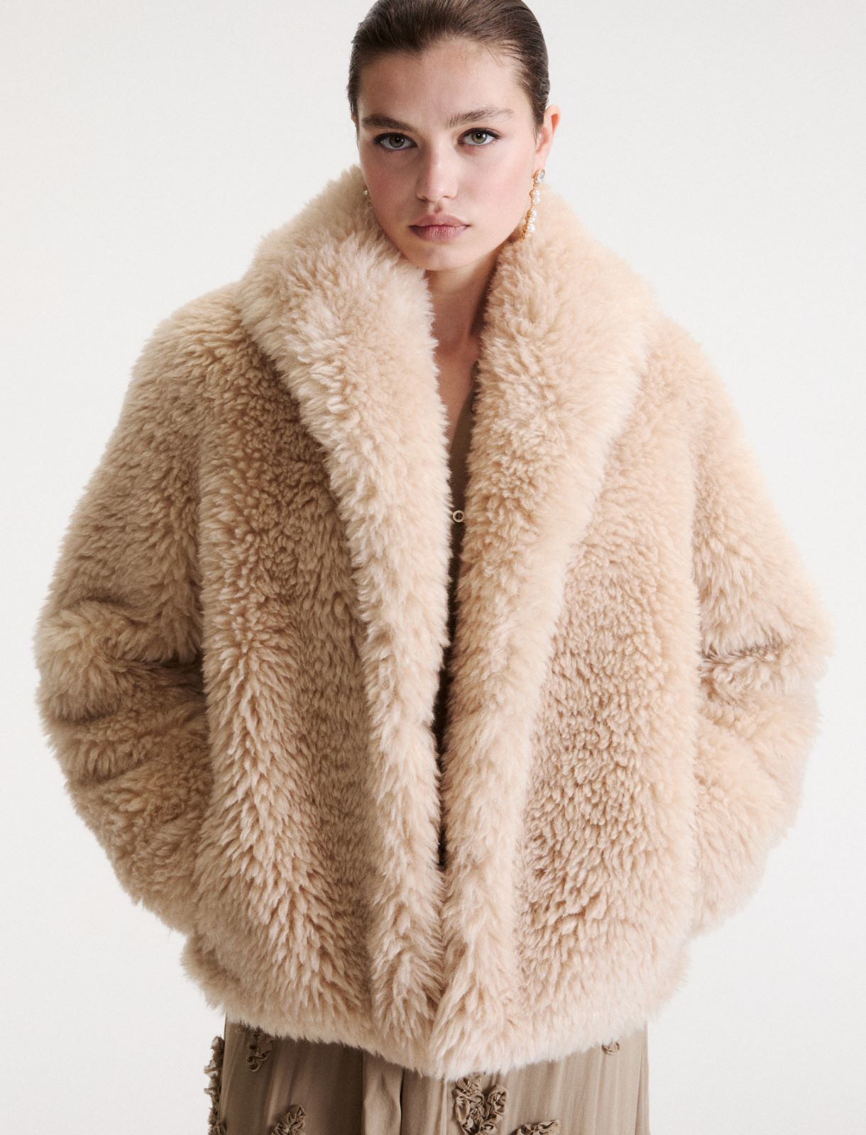 Cocoon coat - SAND - Marella - 4