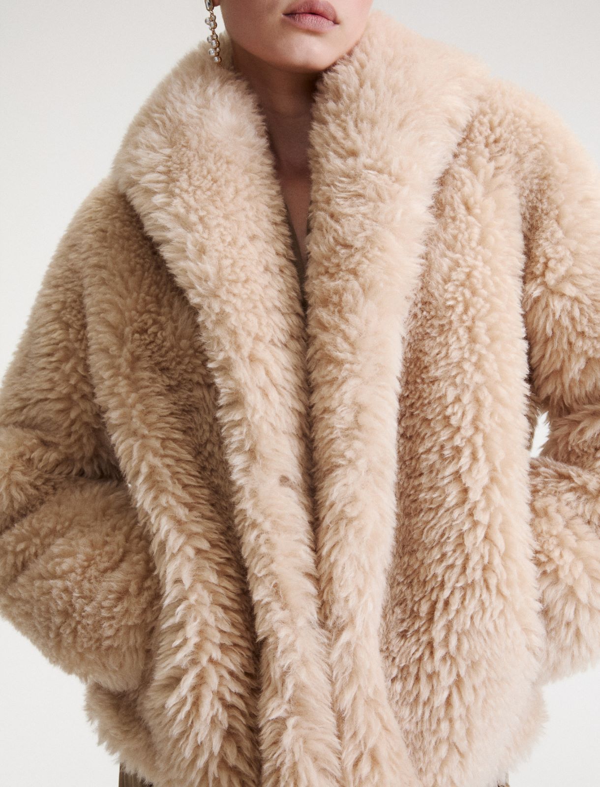 Cocoon coat - SAND - Marella - 5