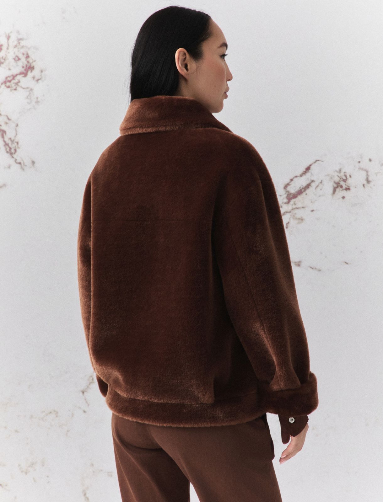 Reversible cocoon jacket - CARAMEL - Marella - 3