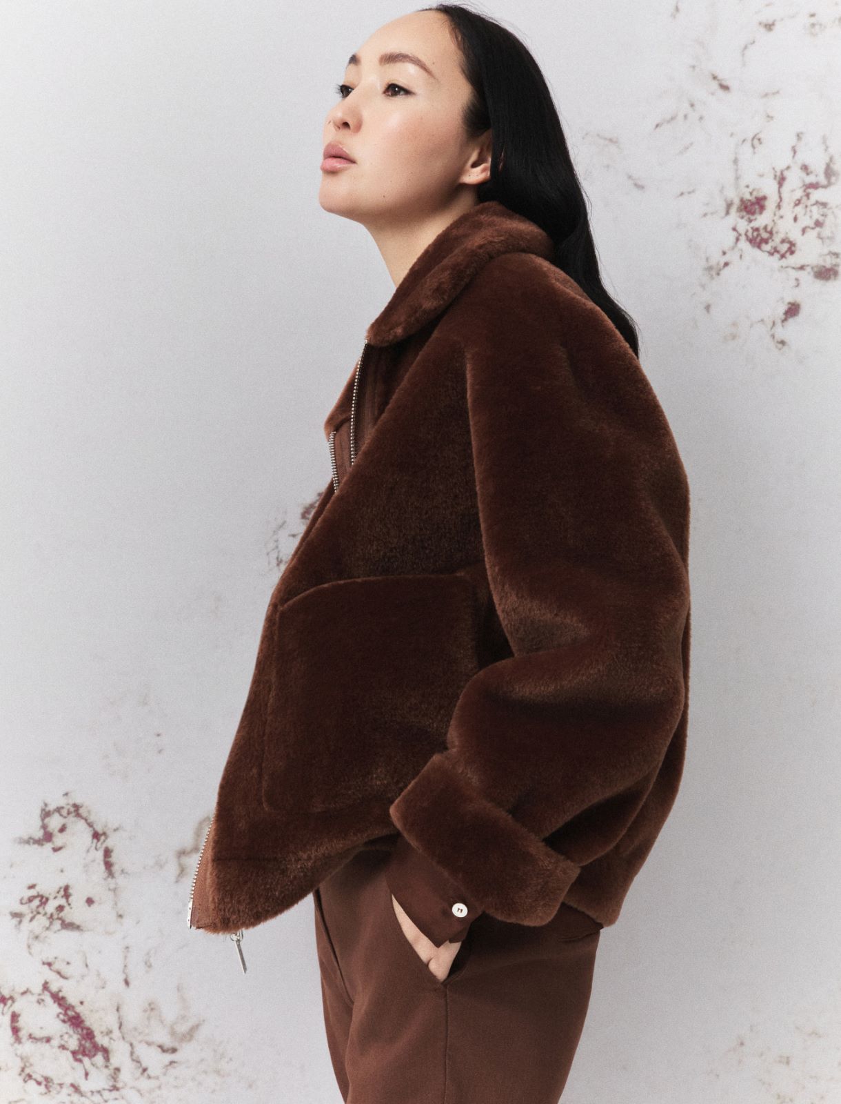 Reversible cocoon jacket - CARAMEL - Marella - 4