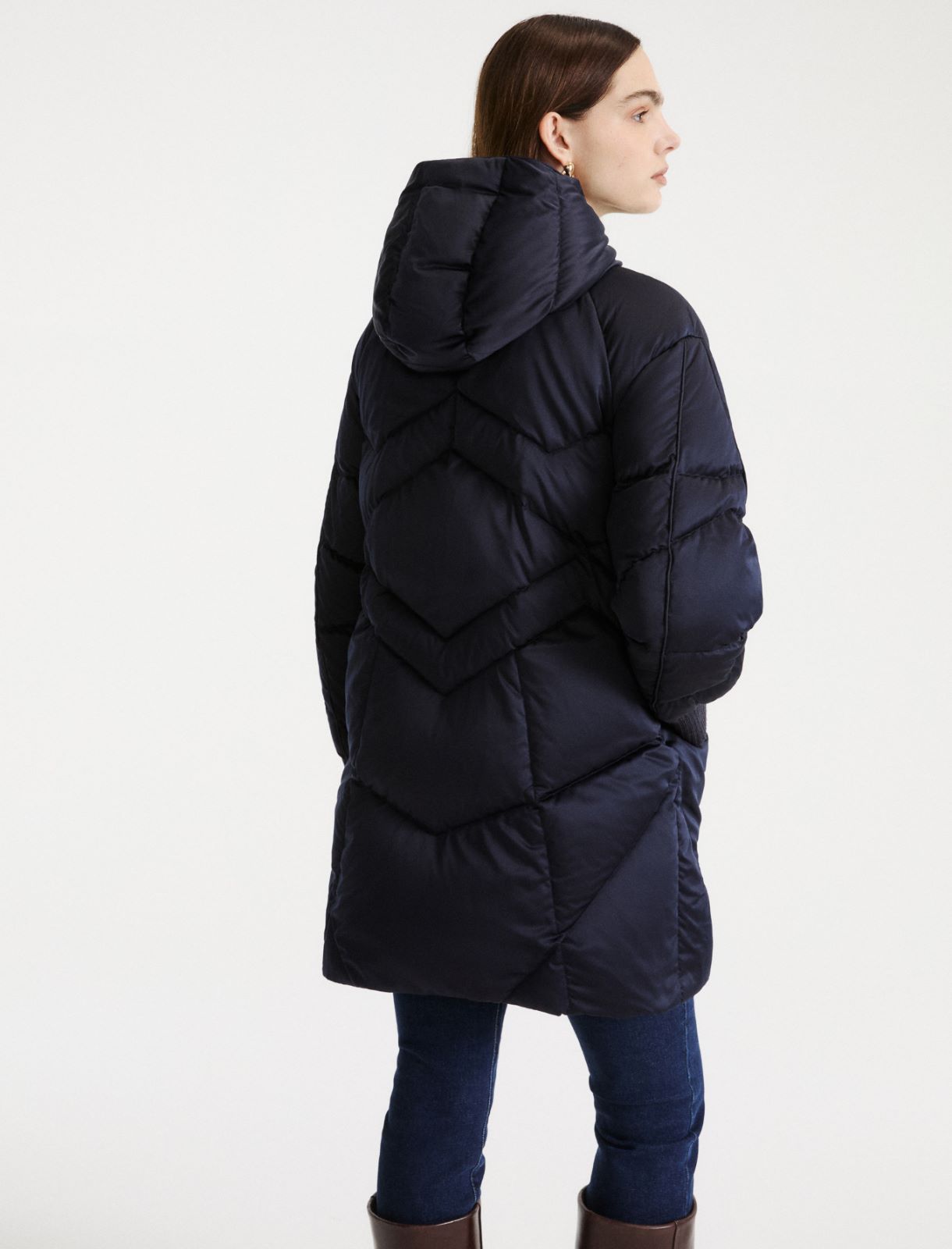 Daunenjacke aus glänzendem Satin - NACHTBLAU - Marella - 3