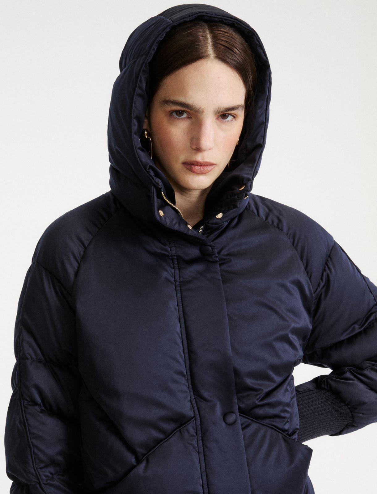 Daunenjacke aus glänzendem Satin - NACHTBLAU - Marella - 6