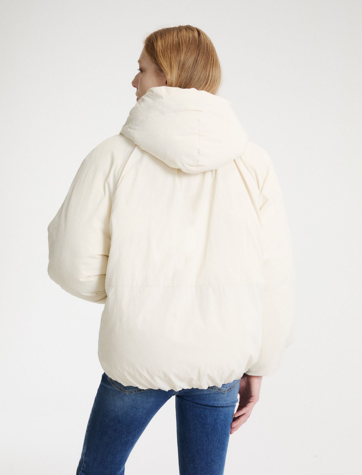 Down-filled bomber jacket - CREAM - Marella - 3