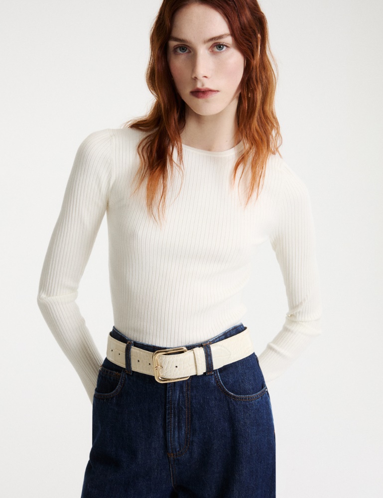 High croc-effect belt - Marella