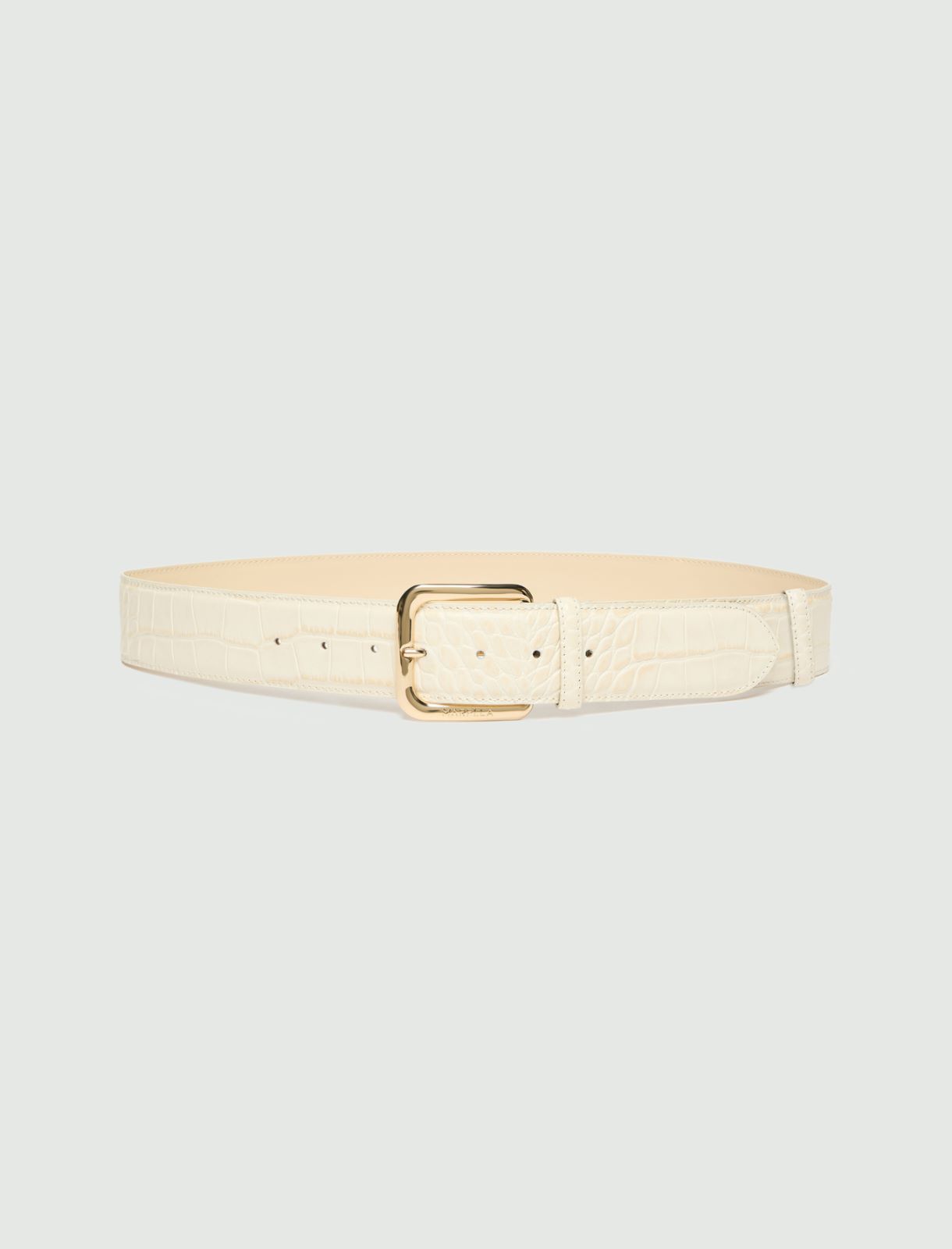 High croc-effect belt - IVORY - Marella