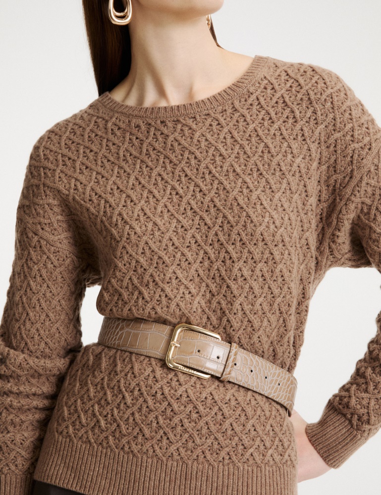 High croc-effect belt - Marella