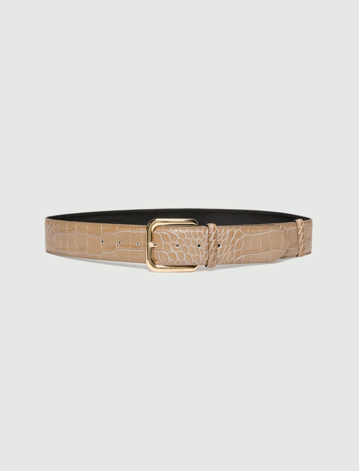 High croc-effect belt - MUD - Marella
