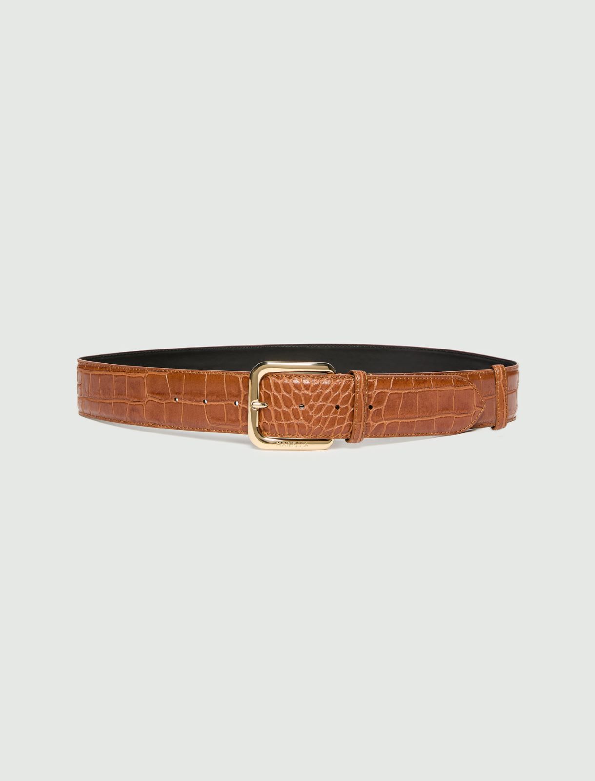 Ceinture haute à imprimé crocodile - CUIR DE VACHE - Marella