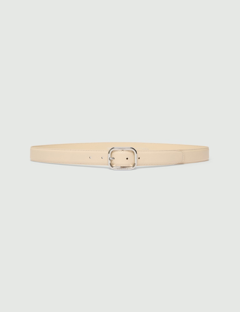 Antiqued polished leather belt - Marella